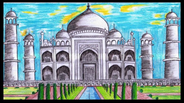 Дворец Халифа нарисовать