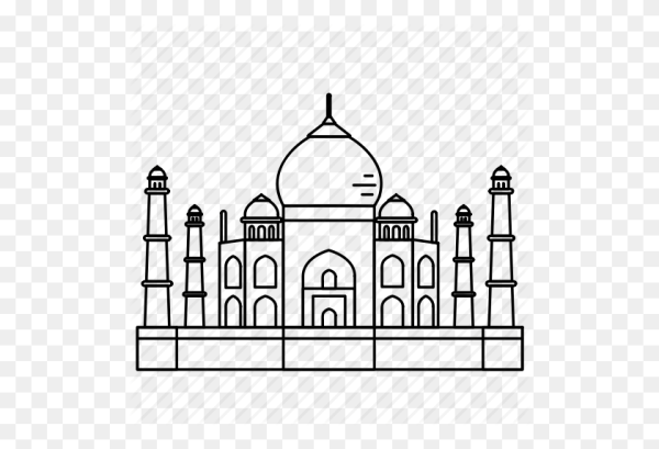 Тадж-Махал Индия раскраска