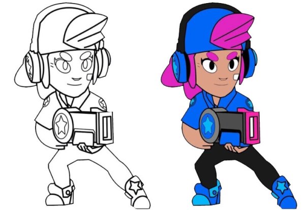 Раскраска БРАВЛ старс шели