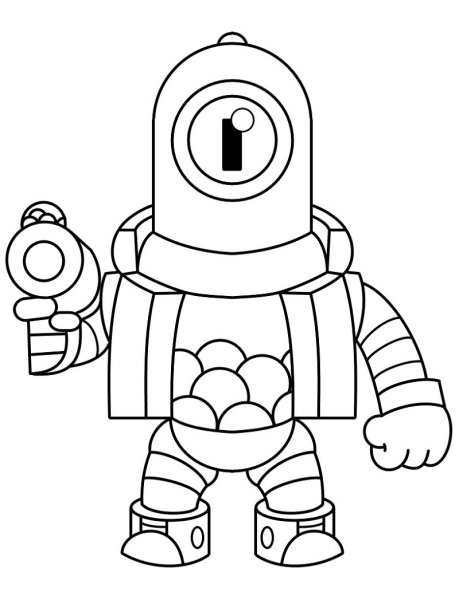 Рика БРАВЛ старс раскраска