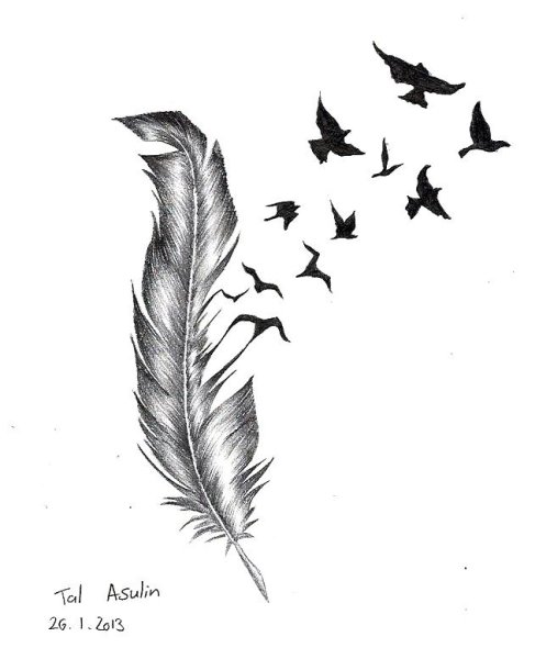 Перо рисунок