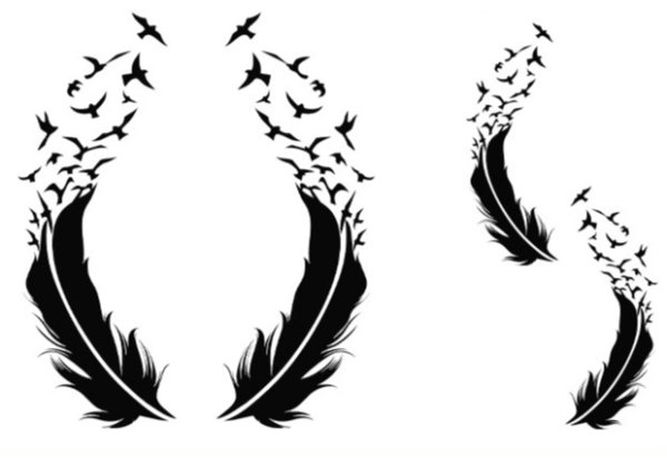 Перо карандашом