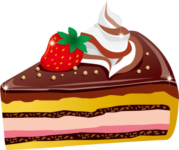 Нарисованный кусок торта