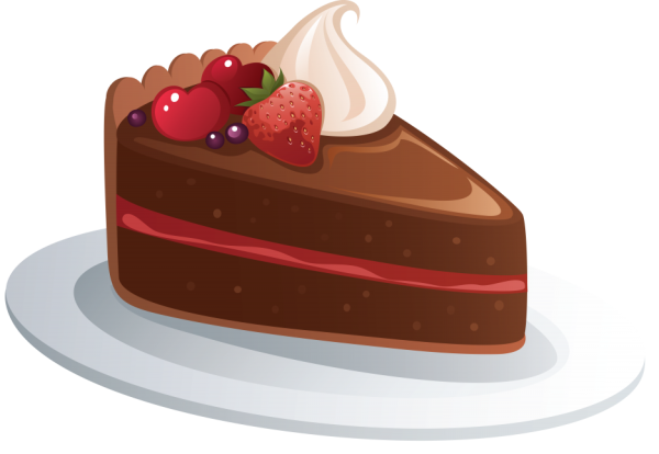 Кусочек торта мультяшный