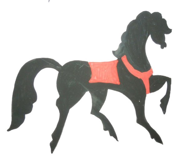 Городетская роспись конь