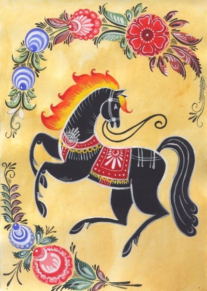 Городецкая роспись