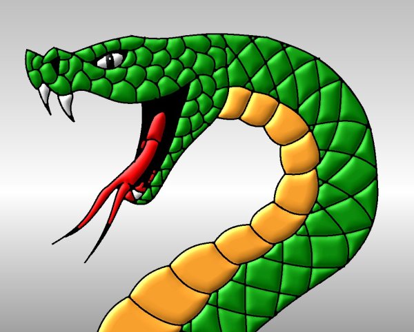 Голова змеи мультяшная