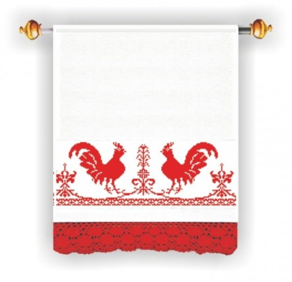 Полотенце с петухом вышивка