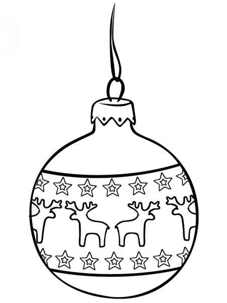 Разукрашки новогодней елочной игрушки