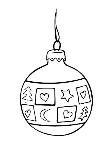 Новогодние украшения раскраска