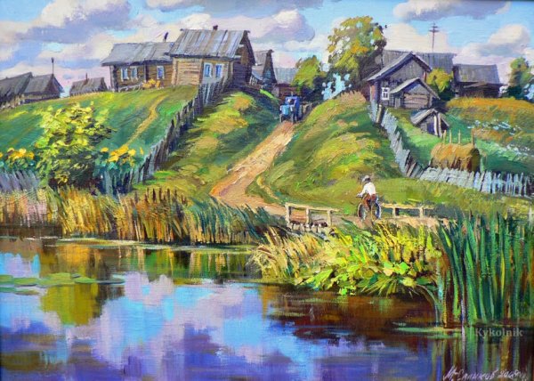 Художник Сергей Малов Деревенские пейзажи