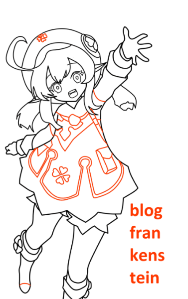 Раскраска Геншин Импакт кли