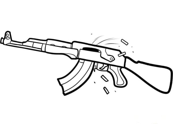 Как нарисовать АК 47