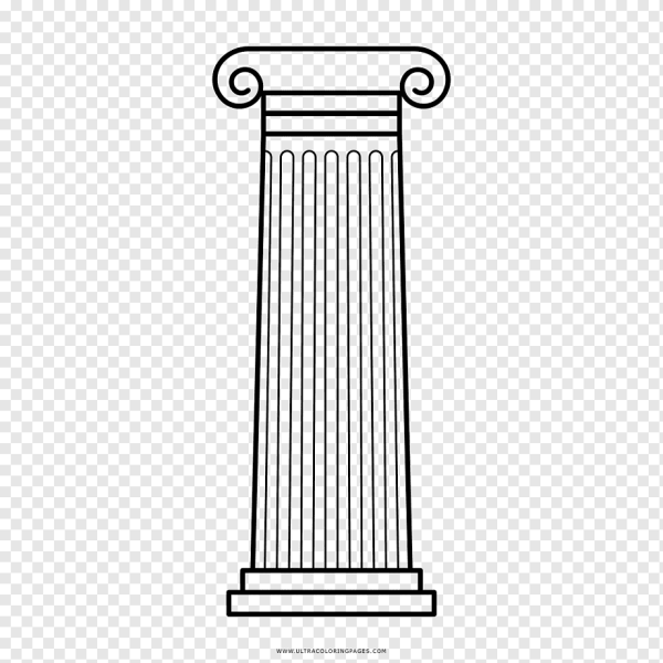 Древний Рим ионическая колонна вектор
