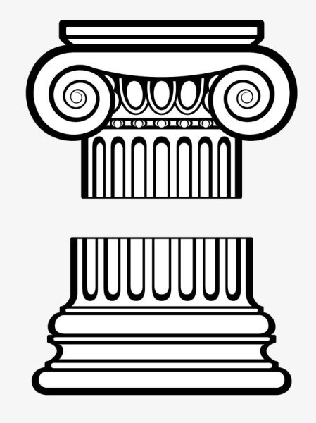 Древнегреческая колонна вектор