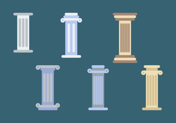 Колонны в графике