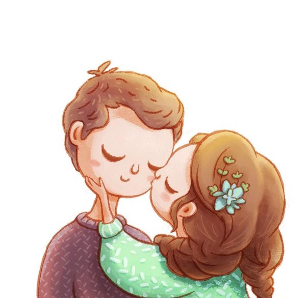 Милые мультяшные пары