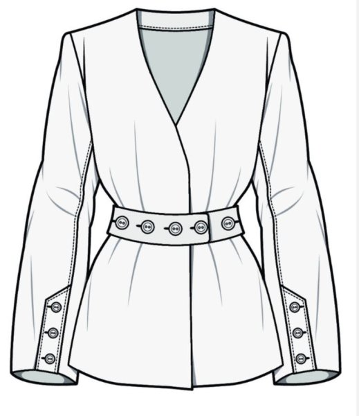 Эскиз пиджака женского