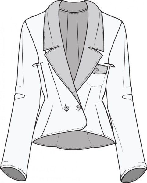 Эскиз жакета женского