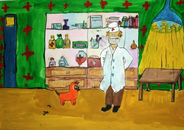 Ветеринар детский рисунок