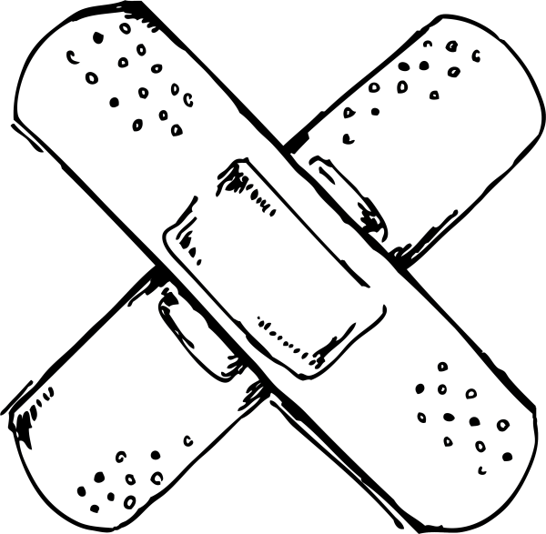 Пластырь на белом фоне