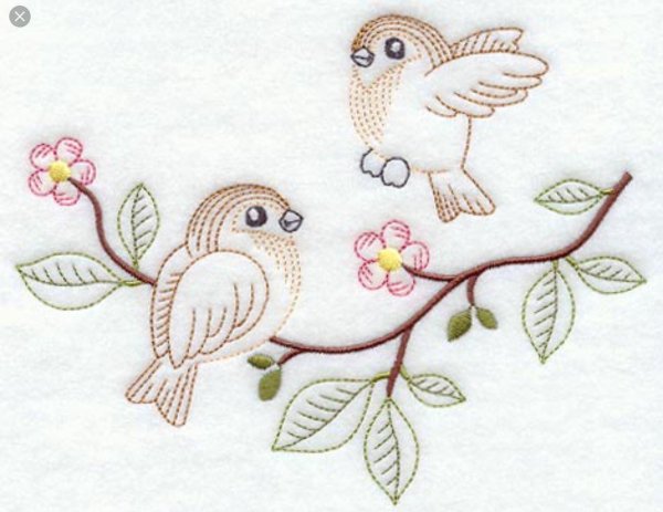 Вышивка стебельчатым швом