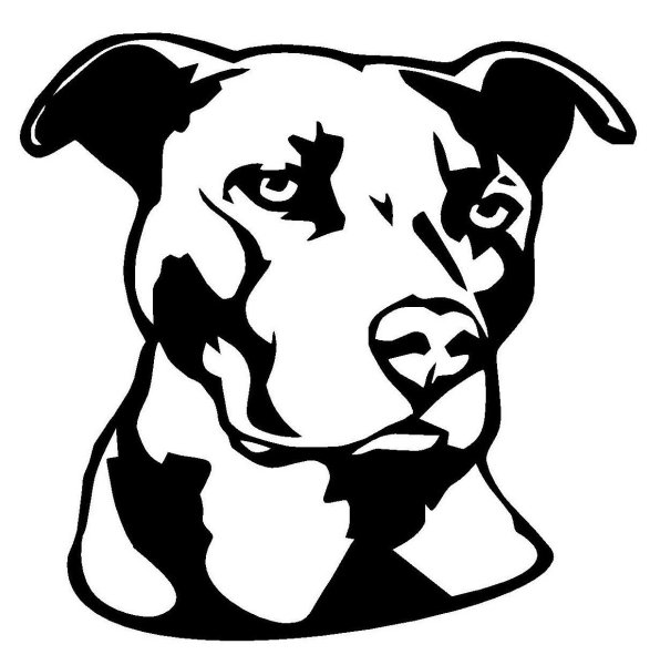 Трафарет питбуля