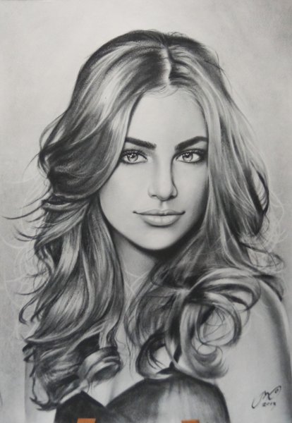 Лицо карандашом