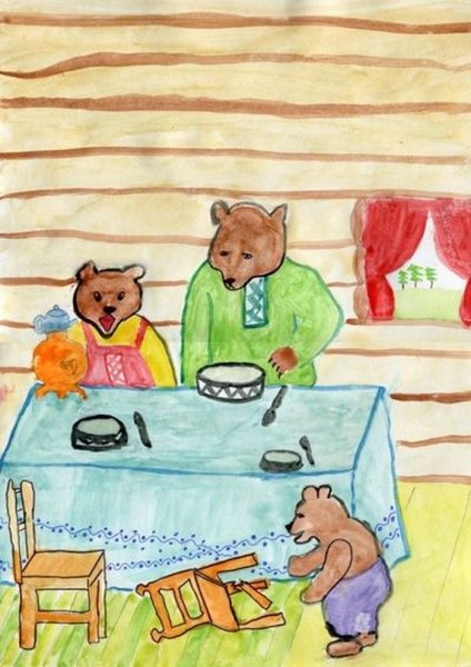 Рисунок к сказке три медведя