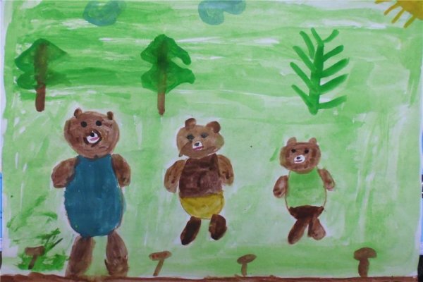 Рисование три медведя