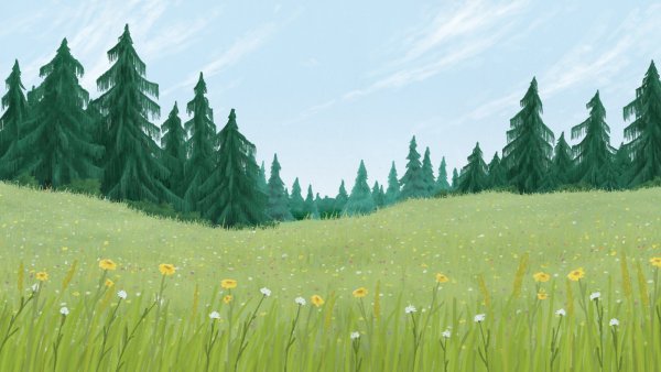 Лес из мультика