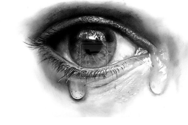 Заплаканные глаза карандашом