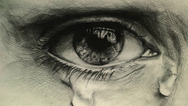 Глаз арт чб