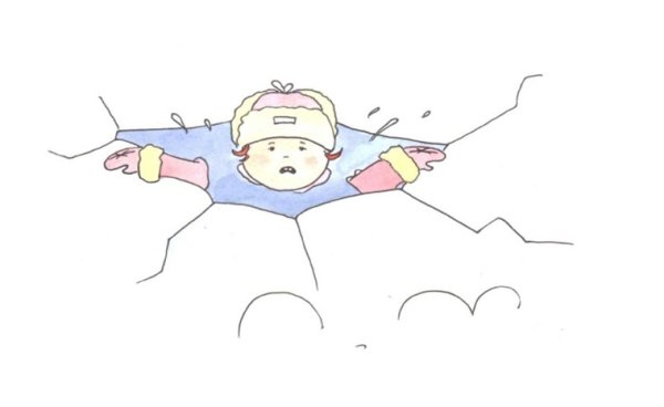 Рисунок на тему осторожно тонкий лед