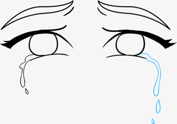 Грустные глаза скетч