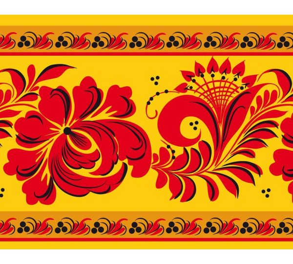 Хохломская роспись бордюрчик