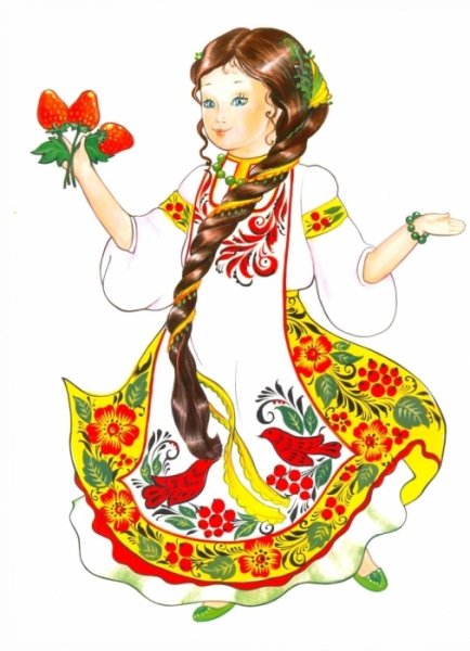 Рисунок русской девушки