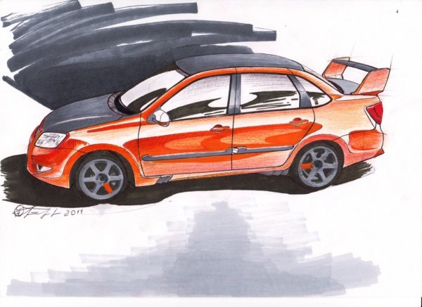 Рисунок машины АВТОВАЗ