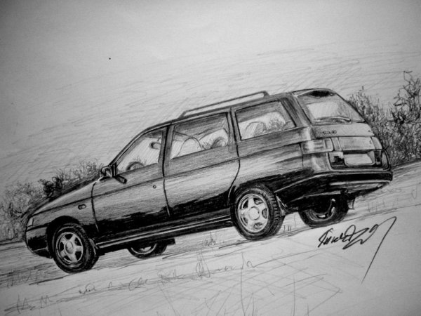 ВАЗ 2111 рисунок спереди