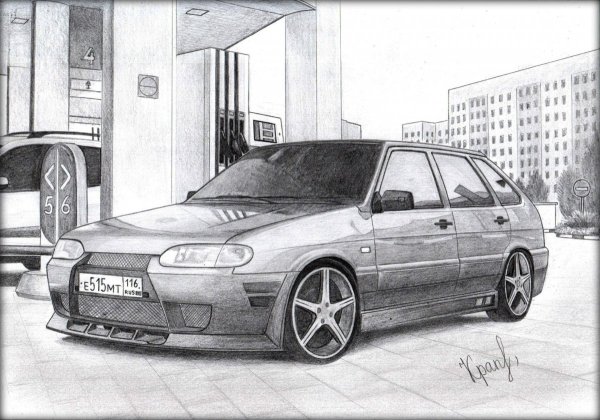 Раскраска ВАЗ 2114 Лада Приора