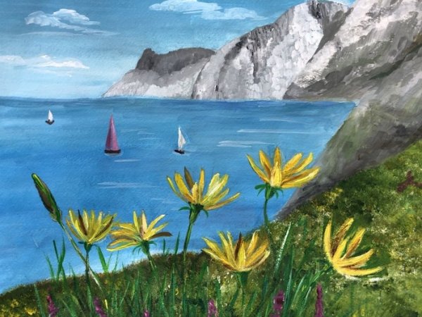 Крымские пейзажи для детей рисование