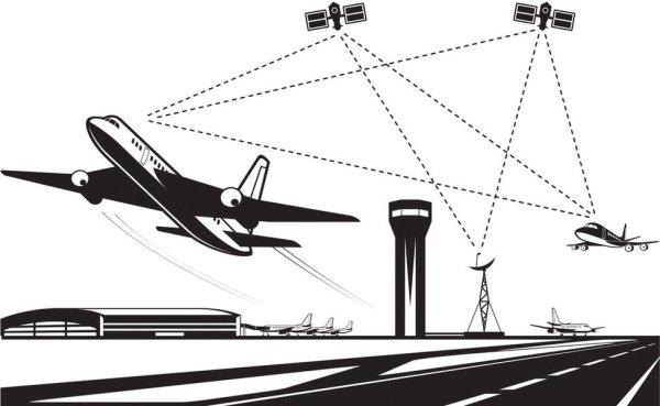Самолет в аэропорту вектор