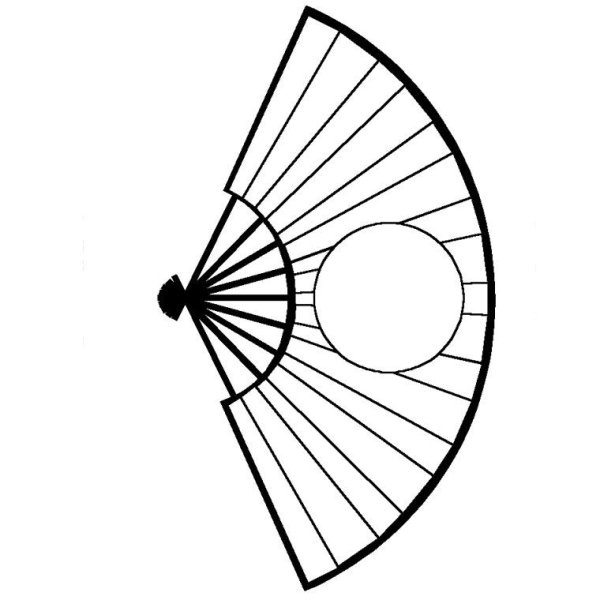 Веер на прозрачном фоне