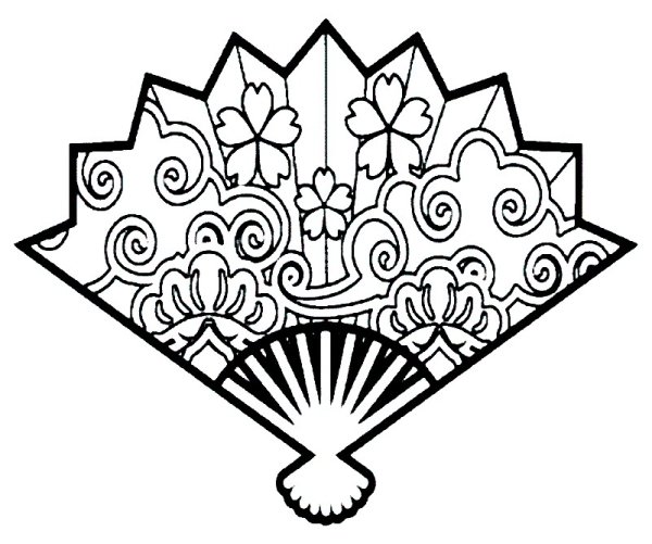 Веер на прозрачном фоне