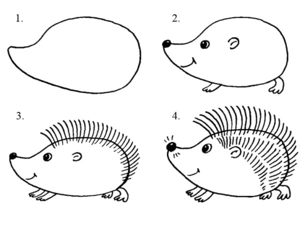 Простые схемы для рисования для детей