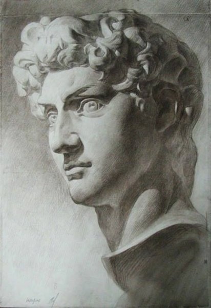 Гипсовая голова Давида Микеланджело