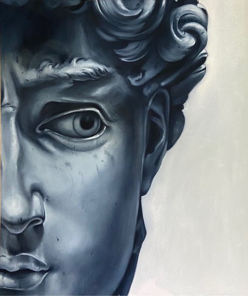 Давид голова гипсовая Академический