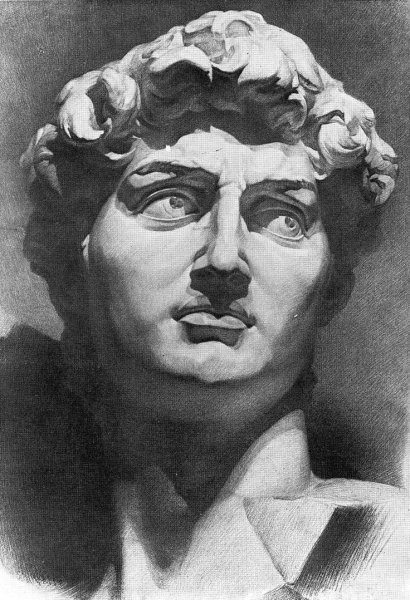 Джулиано Медичи гипсовая голова