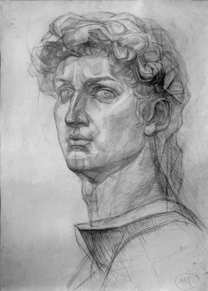 Гипсовая голова Давида