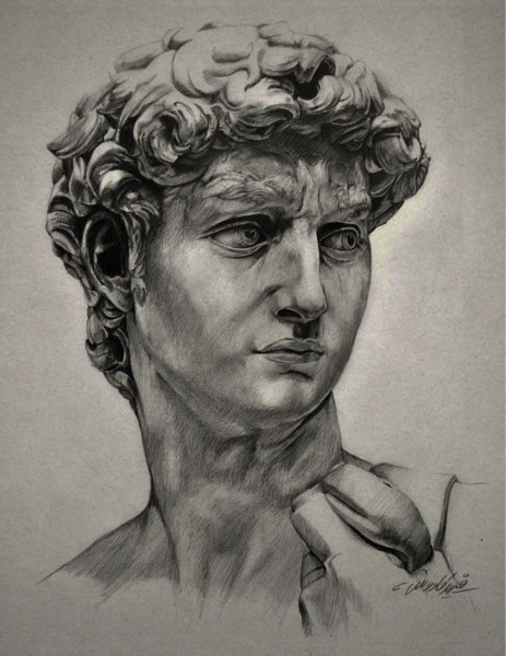 Гипсовая голова Давида Микеланджело